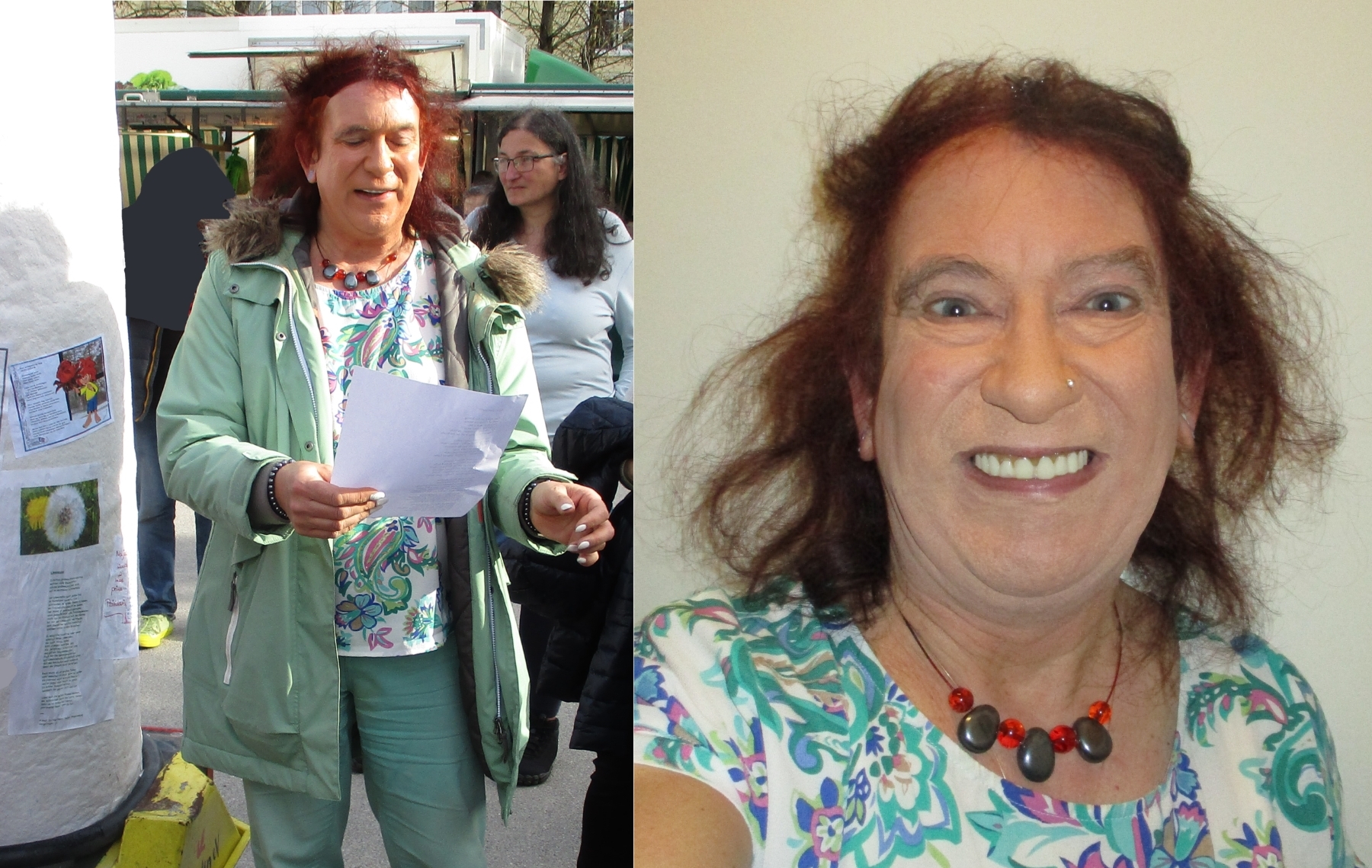 Chris Uray Frau Litfasssäule mobil Kultur Giesinger Bahnhof München