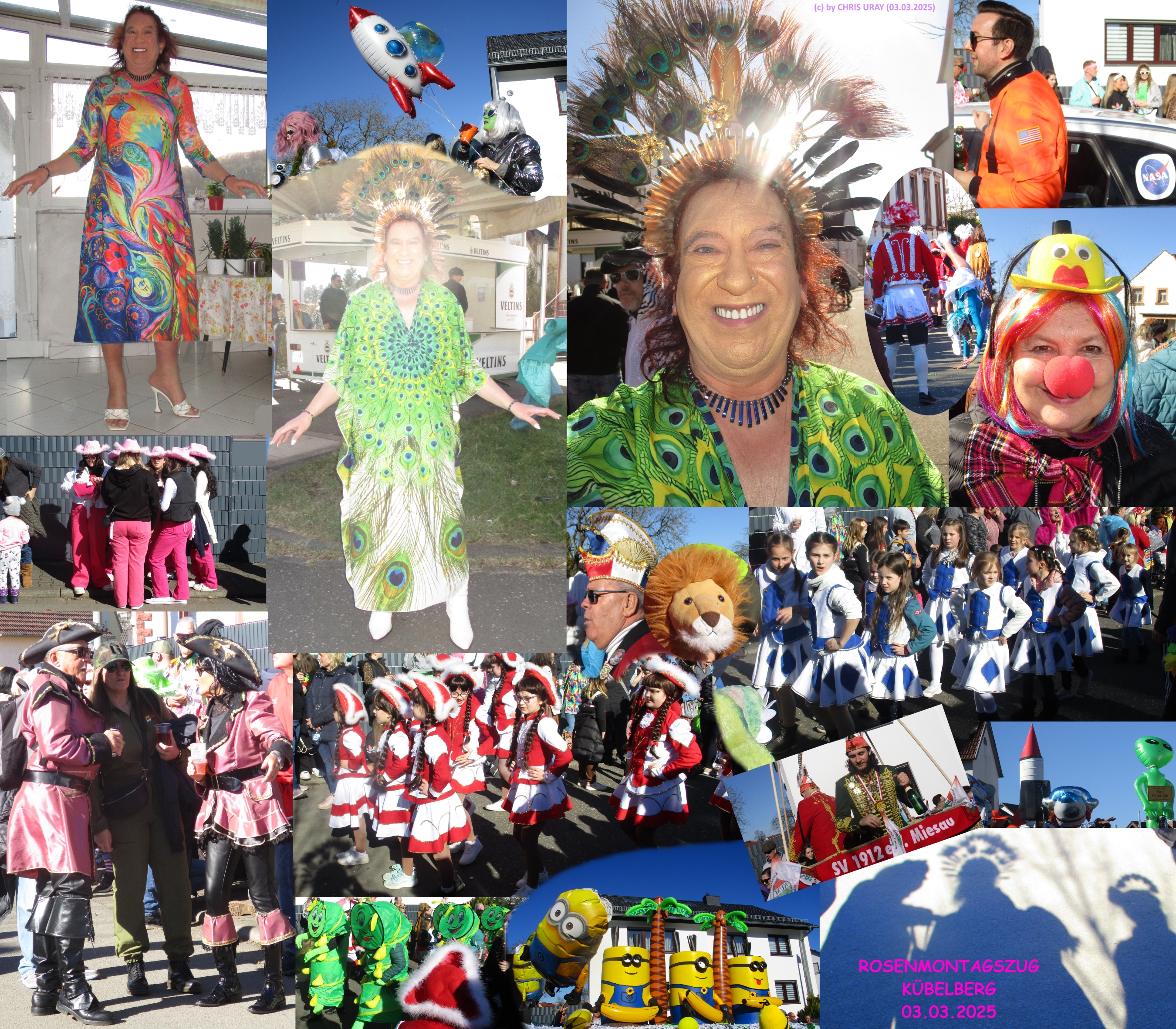 Chris Uray Karneval Kübelberg Freude Lachen Pfau Kleid Vielfalt Gleichstellung Menschenrechte