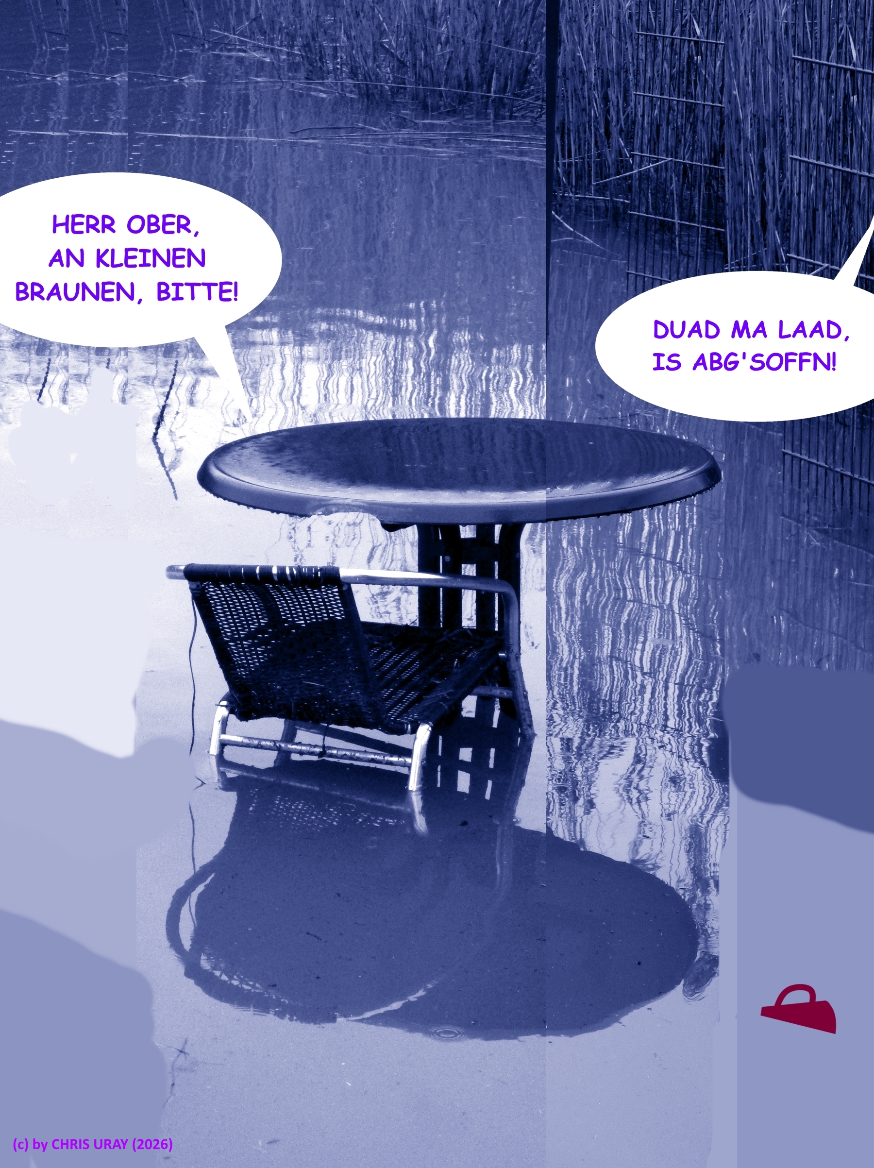 Magritte abgesoffen Kaffee Cafe Tasse See